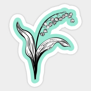 Vintage Lily Of The Valley Sticker